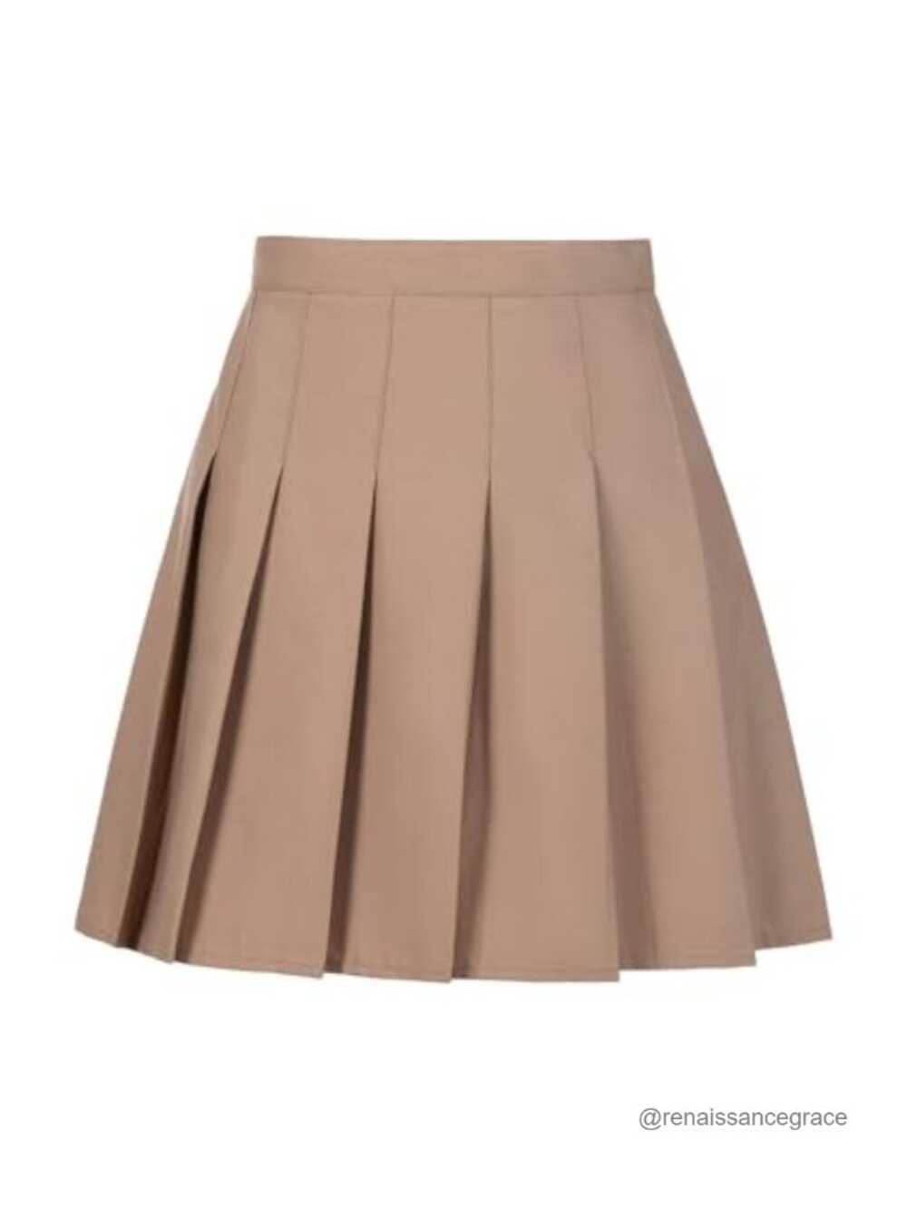 High Waisted Pleated A-Line Skirt with Built-in Shorts